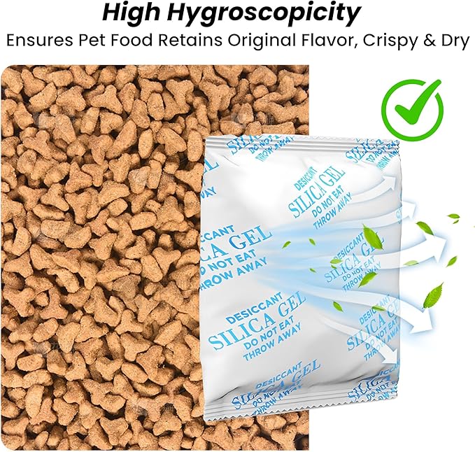 aidowocam Pet Food Desiccant Bag, Replaced Desiccant for Automatic Cat dog Feeders, Keep Cat Food Dog Dry and Fresh- 6 Packs