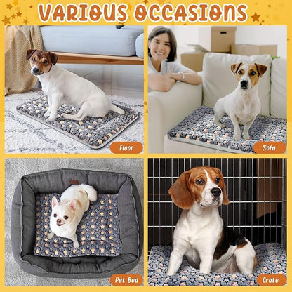 VitalCozy 2 Pack Self Warming Cat Mat Self Heating Pad Bed Reversible Machine Washable Reflects Body Heat Warm Thermal Pet Pad Crate Blanket for Feral and Indoor Cat (Dark Grey,21" X 14",Star)