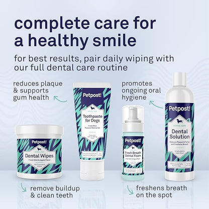 Petpost | Dental Solution for Dogs - Water Additive That Eliminates Bad Breath - Dirt, Gunk, and Tooth Buildup Gone - Natural Tooth Cleaning Solution 16 oz.