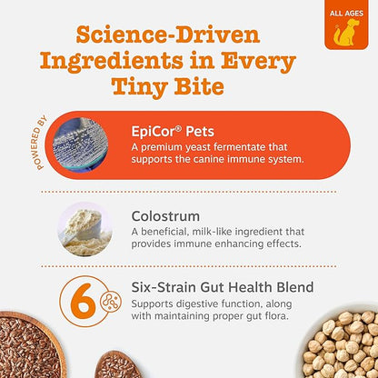 Zesty Paws Dog Allergy Relief Chews, Dog Probiotics for Itchy Skin and Ears, Lamb, Mini, 90ct