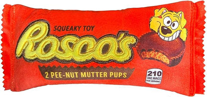 Huxley & Kent Funny Dog Toy w/Squeaker – Power Plush Squeaky Dog Toys for Small, Medium & Large Dogs – Soft Stuffed Animal for Indoor Play & Fetch - Roscos, Small