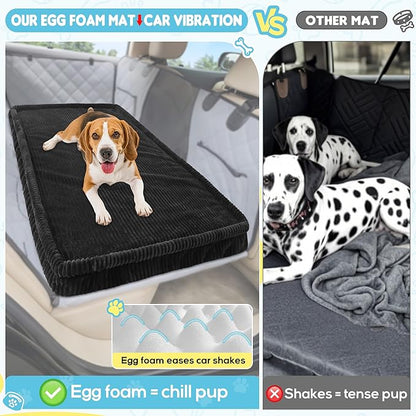 Dog Car Bed, Non-Slip Backseat Extender Pet Mat, Removable Washable Dog Bed for SUVs, Sedans & Trucks, Anti-Slip Travel Bed for Dogs, Easy Clean & Scratch-Proof & Comfort (56"x28.7")