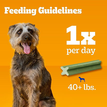 Pedigree Dentastix Large Breed Dog Treats, Fresh Flavor, 1.46 lb. Bag (28 Treats)