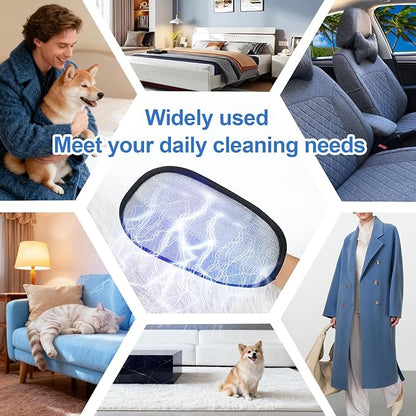 Salhap Pet Hair Removal Tool for Cats & Dogs, 2025 New Upgraded Electrostatic Gloves for Pet Hair, Reusable Pet Hair Remover Tool for Couch, Furniture, Carpet, Curtain & Car Seat (Blue)
