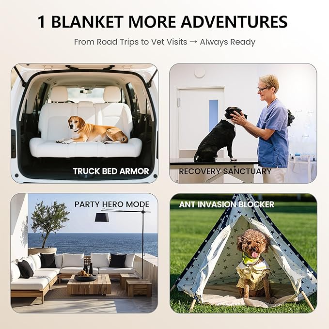gogobunny Waterproof Dog Bed Cover Pet Blanket for Furniture Bed Couch Sofa Reversible (Dark Stone/Light Stone, 82x120 Inch (Pack of 1))