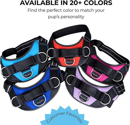 ShawnCo Essential Dog Harness, No-Pull Pet Vest with 3 Leash Clips, No Choke, Reflective, Adjustable and Padded, for Easy Walking and Training for Small, Medium and Large Dogs (Military Camo, S)
