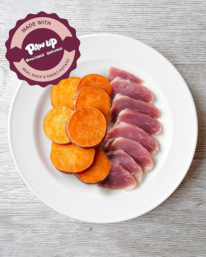 PAWUP Duck & Sweet Potato Dog Treats, High Protein Chews with Taurine for Small & Medium Dogs, Gentle on Sensitive Stomachs, 12.5 oz