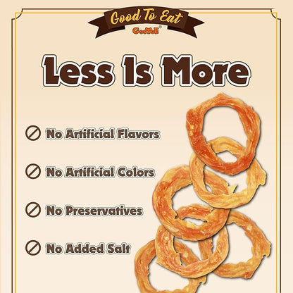 Gootoe Turkey Tendons for Dogs – All-Natural, Hypoallergenic Dog Treats, Rawhide Alternative, Long Lasting Puppy Chews, Healthy Dog Treats for Small Breeds, Ring, 16 oz Pack (1 lb)