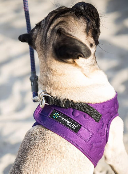 Comfort Fit Dog Harness No Pull with Adjustable Buckles Soft Padded Reflective Choke Step-in Pet Vest with Easy Control Handle for Small Medium Large Dogs & Puppies for Walking Running Training