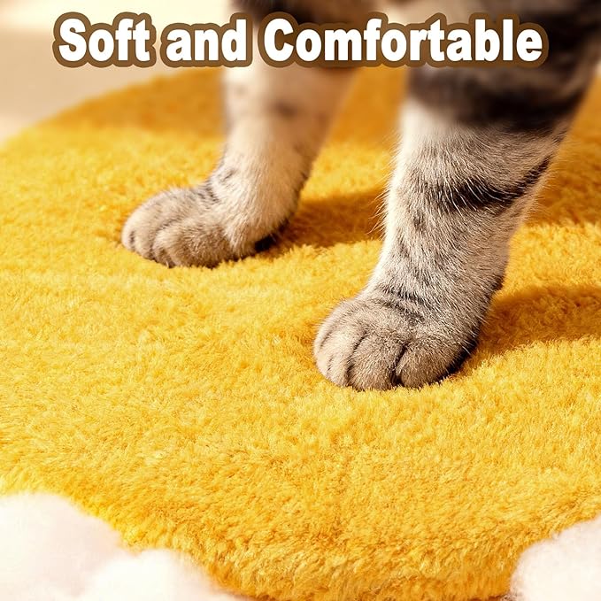VIEFIN Bee Cat Scratching Post, 36" Tall Cat Scratcher for Indoor Cats - Modern Sisal Scratch Post with Dangling Ball & Plush Toys for Kittens and Adult Cats
