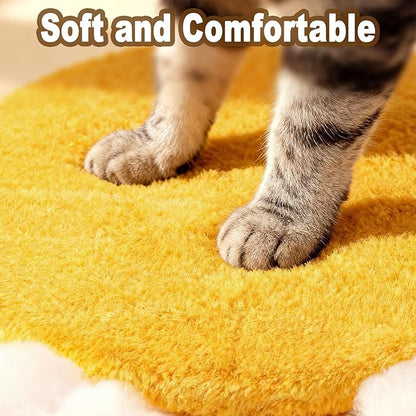 VIEFIN Bee Cat Scratching Post, 36" Tall Cat Scratcher for Indoor Cats - Modern Sisal Scratch Post with Dangling Ball & Plush Toys for Kittens and Adult Cats