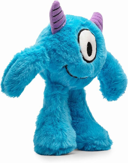 Flourish Pets 3 in 1 Multi-Layer Chew Toy for Active Dogs | Non-Toxic BPA Free Double Stitched Soft Fabric Exterior Dog Toys | Long-Lasting Dog Plush Toys – Small, Blue Monster 8"