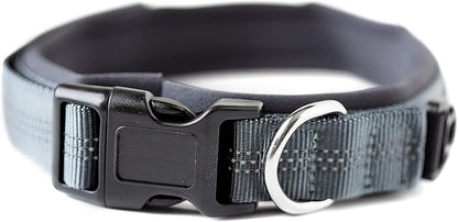 Mighty Paw Dog Collar - Neoprene Padded - Reflective for Running - Extra Comfort for Active Dogs - Lined and Strong Collar - Premium Quality for All Breeds - Soft