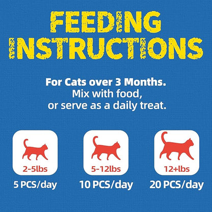 Just Try 16 OZ Tuna Cat Treats for Indoor Cats Training Treats with Real Tuna Omega-3 for Cats Joint Support & Skin Coat Health & Dental Care