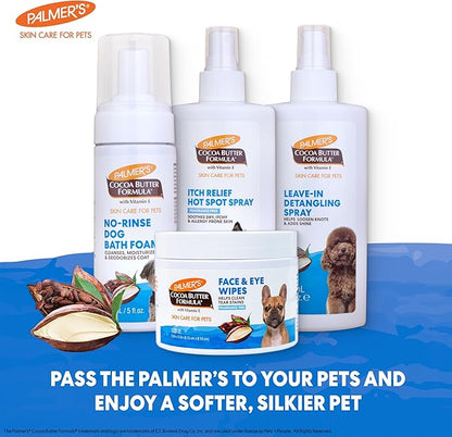 Palmer's Coconut Oil Puppy Wipes for Between Baths - Cocoa Butter Grooming Wipe for Dogs - Paraben & Phthalate Free Bath Towlettes, 100 Count