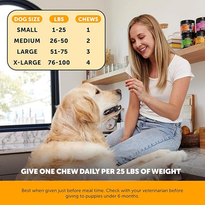 Pet Honesty Dog Allergy Itch Relief - Advanced Itch Supplement with Probiotics for Dogs - Immune Support & Skin Relief for Seasonal Allergies - Natural Itchy Skin & Paw Relief - (Peanut Butter, 90 Ct)