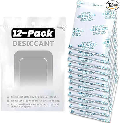aidowocam Pet Food Desiccant Bag, Replaced Desiccant for Automatic Cat dog Feeders, Keep Cat Food Dog Dry and Fresh- 12 Packs