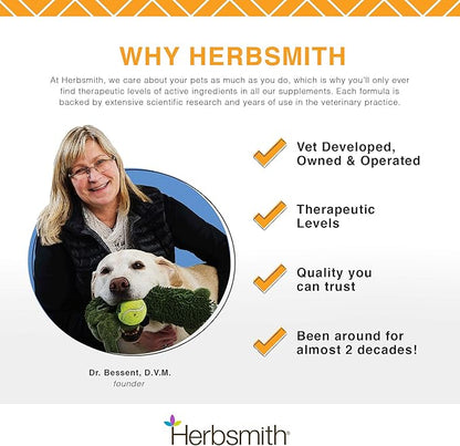 Herbsmith Scooter’s Butt Bars - Anal Gland and Bowel Support with Pumpkin Fiber for Dogs- Digestive Aid for Dogs - Dog Fiber Bars - Mini Bar