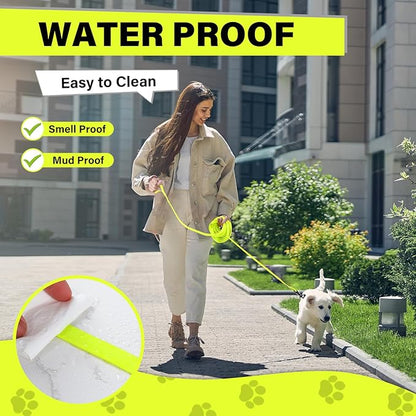 Waterproof Dog Leash 10ft, 16ft, 30ft, 50ft PVC Recall Long Line Dog Leash Beach Swimming Tracking Training Dogs Lead for Pet, Medium and Large Dogs