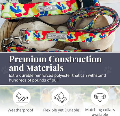 Lucky Love Dog Leash, Pattern Oscar Dog Leash, Medium, Durable & Long Lasting (Oscar, Large)