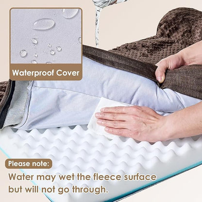 EHEYCIGA XXL Dog Bed Memory Foam, Orthopedic Giant Dog Bed Jumbo with Washable Removable Cover, Waterproof Pet Sofa Couch with Nonskid Bottom, 48x35x7.5, Brown