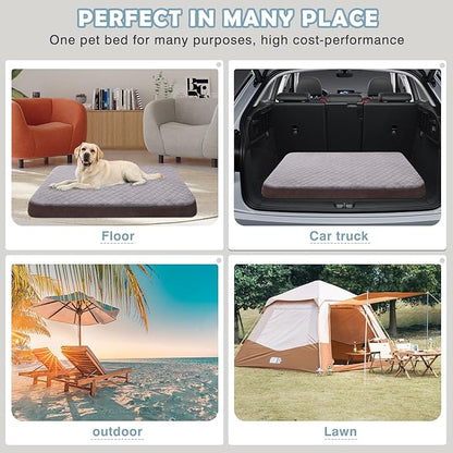 JoicyCo Large Dog Bed, Orthopedic Foam Dog Beds Mattress, 40 inch Joint Relief Pet Sleeping Beds, Non Slip Bottom with Removable Washable Cover, Grey