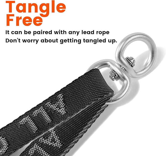 HOWGO Double Dog Leash, No Tangle 360° Swivel, Adjustable Two Padded Handles, Double Clip Dog Leash Coupler Splitter for 30~150 lbs Large and Medium Breeds (Mint Green, 4/5'' x 0.9 FT, Ultralight)