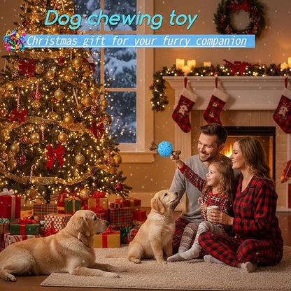 sidaeren Dog Toys,Hybrid Dog Chew Toy for Aggressive Chewers, 2-in-1 Durable Wood-Plastic Bone & TPR Spike Ball, Natural Wood Scent, Integrated Safe Design for 20-100 lbs Medium Large Breeds