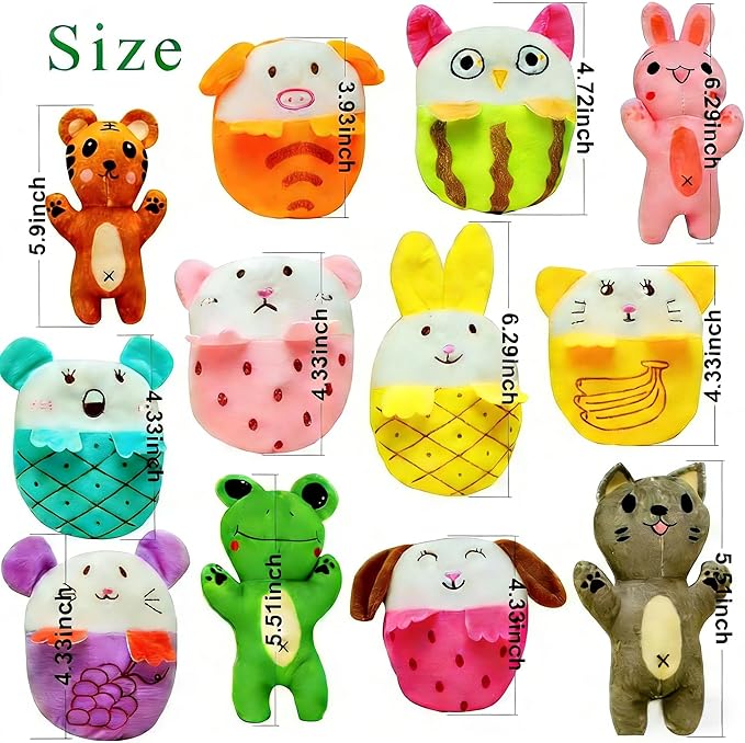 30 Pcs Dog Squeaky Toys, Cute Plush Small Dog Toys with Squeakers,Interactive Puppy Chew Toys for Small Medium Dogs Teething