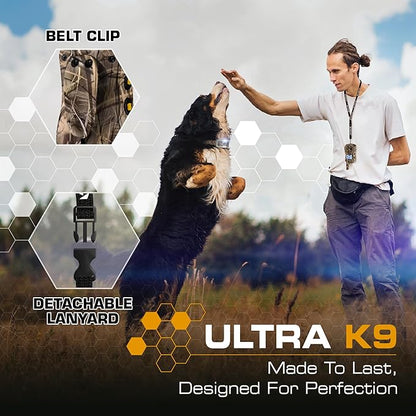 INVIROX Dog Shock Collar [Ultra K9] 124 Training Levels, 4 Powerful Modes with Night-Light and ¾ Mile Range 100% Safe Dog Training Collar for Large Dogs IP67 Waterproof (Camouflage)