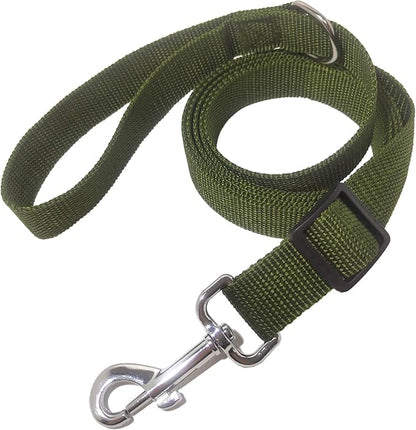 6FT Adjustable Dog Leash, Nylon Dog Leashes for Medium Large Dogs (Green)