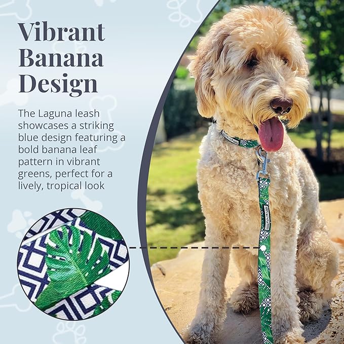 Lucky Love Dog Leash – Soft, Durable, and Comfortable Leash with Vibrant Patterns – Stylish and Long Lasting for Small Male and Female Dogs – Laguna, Small