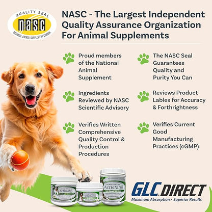 Actistatin Canine Small Dog Soft Chews, 120ct – Patented Extra-Strength Joint, Cartilage, Soft Tissue Supplement: Glucosamine, Chondroitin, Manganese, MSM, L-Carnitine – High Absorption, Fast Results