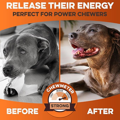 Premium Beef Cheek Rolls for Dogs 5-7" - (3-Pack), Peanut Butter Flavored Long Lasting, Safe & Natural Rawhide Alternative Chews, Ideal for Large Dogs & Aggressive Chewers, Supports Dental Health