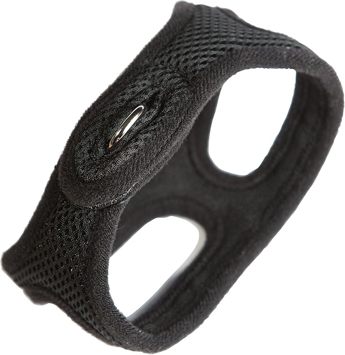 ChokeFree Velpro Mesh Pet Shoulder Harness Collar, 11"-12", Black