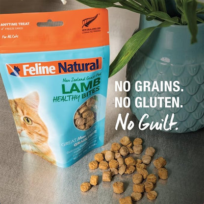 Feline Natural Freeze Dried Cat Treats – New Zealand Single-Source Protein Treats for Cats - Grain-Free Healthy Cat Snacks, Chicken Bites, 1.76oz
