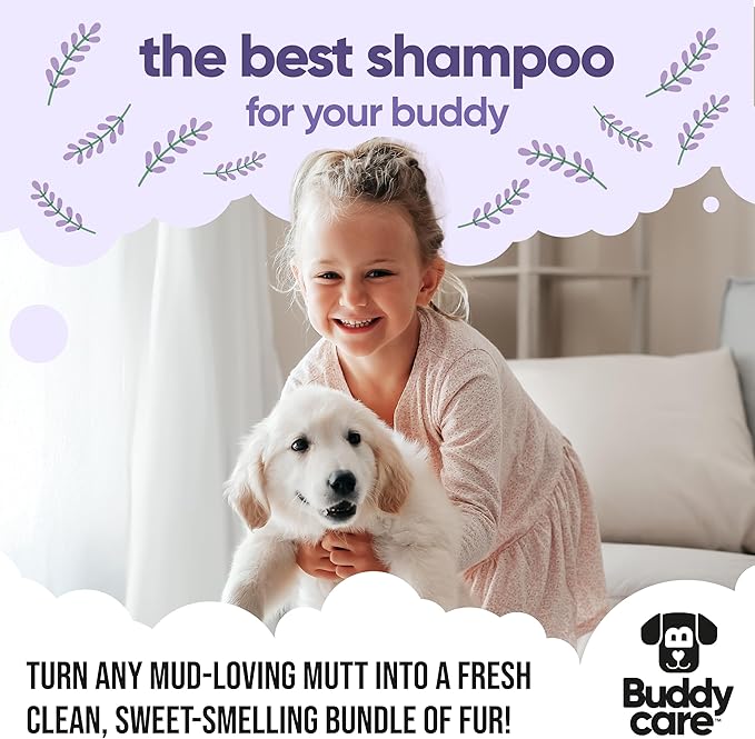 Calming & Deodorising Dog Shampoo by Buddycare | Lavender Scented | with Aloe Vera and Pro Vitamin B5 (50.72oz)