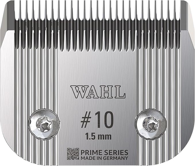 Wahl Pro Animal Wide Prime Series Blades - Professional Fine Tooth Pet Clipper for Horse, Cat & Dog Grooming - Made from High-Carbon Steel - #10, 1.5mm