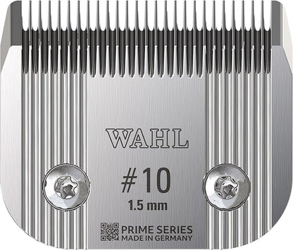 Wahl Pro Animal Wide Prime Series Blades - Professional Fine Tooth Pet Clipper for Horse, Cat & Dog Grooming - Made from High-Carbon Steel - #10, 1.5mm