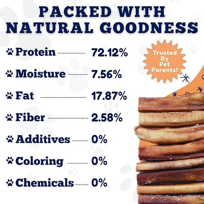 Amazing Dog Treats - 6 Inch Medium Size Bully Sticks (10 Count) - Bulk Bully Sticks for Dogs - No Hide Bully Stick Dog Bones