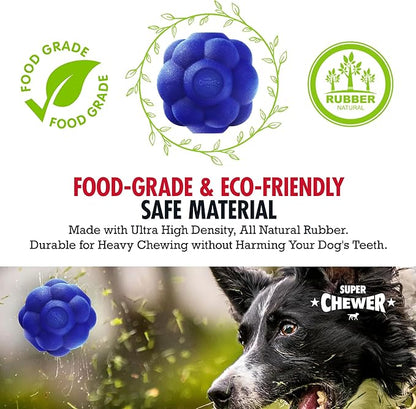Tuff Pupper SuperChewer Tough Tumbler Ball Toy | Lifetime Replacement | Strong Natural Rubber | Smear Treats Inside to Excite Dogs | Ultra Durable Chewing Toy for Aggressive Chewers | for All Breeds
