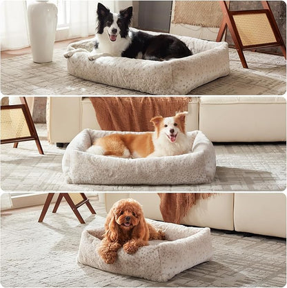 JOEJOY Small Dog Bed for Small Dogs, Washable Orthopedic Premium Soft Corduroy Fleece Pet Bed with Removable Zipper Cover, Cute Calming Puppy Bed with Non Skid Bottom