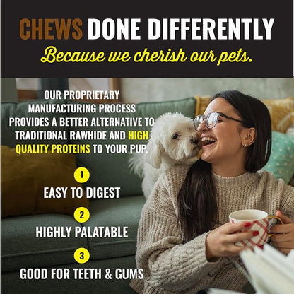 etta says! Premium Crunchy 7" Buffalo Dog Chews - Grain-Free Dog Treats, Good for Teeth, Easy to Digest - Made in The USA (20 Count Pack of 1)