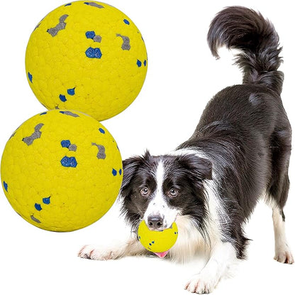 LIEVUIKEN Dog Balls Toys for Aggressive Chewers, Indestructible Durable Bouncy Floating Balls for Dogs to Fetch, Durable Solid Rubber Ball for Training Dog(2 Pack)