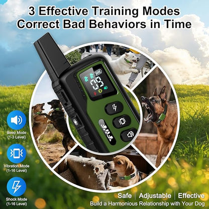 Ultimate Shock Collar for Dogs, 4500FT Dog Training Collar with Remote & IP68 Waterproof Electric Dog Collar with 3 Training Modes, Innovative Safer Light, Rechargeable E-Collar for All Breeds