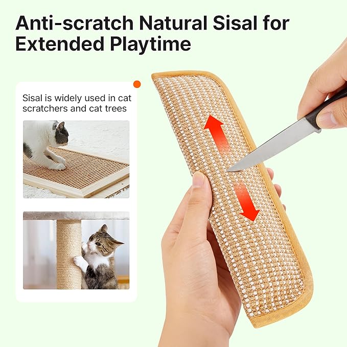 Potaroma Cat Toys Pack of 2 with 6000mg A+ Organic Catnip, Soft Sisal Material Indoor Kitten Scratching and Kicker Toys, Drives Bored Cats Crazy with Fun Interactive Chew