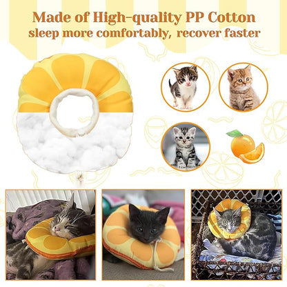 Jevnd Kitten Cones After Surgery 0-6 Months, Donut Extra Small Kitten Cone Collar Soft to Stop Licking Neck, Elizabethan Kittens e Collar for Recovery, xs Small Cat Cone Spray, Pet Soft Cone for Cats