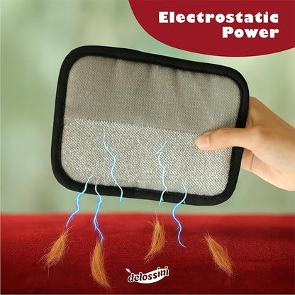 Pet Hair Removal Glove, Reusable Electrostatic Pet Hair Remover Glove for Cat & Dog, Washable 4 Finger Upgraded Version Pet Hair Mitt for Couch, Furniture, Car Seat - 1 PCS