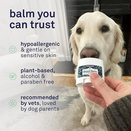 Petpost | Snout Balm for Dogs - Nourishing Snout Soother Balm Heals Dry Dog Noses with Moisturizing Ingredients - Organic Coconut Oil, Jojoba Oil, and Shea Butter 0.64 oz.