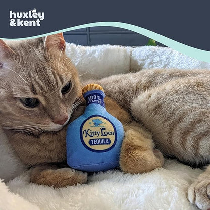 Huxley & Kent Plush Cat Toy - Interactive Catnip Toy for Cats & Kittens - Soft Kitty Toy with Crinkle & Catnip - Fun Indoor Play Toy - Kitty Loco Tequila